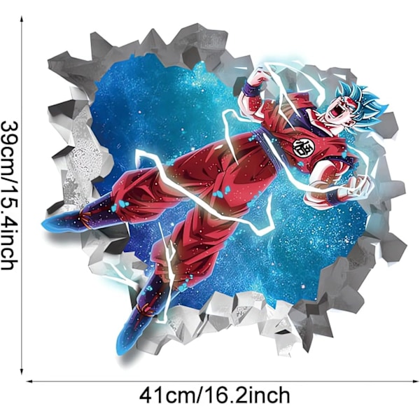 Dragon Ball väggdekal för sovrum, barnrumsdekor, anime inlay{DH}
