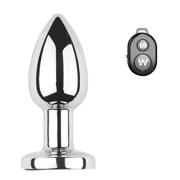 10 Moduser Trådløs Fjernkontroll Metall Anal Butt Plug Vibrator for Kvinner Menn Masturbasjon Sexleketøy