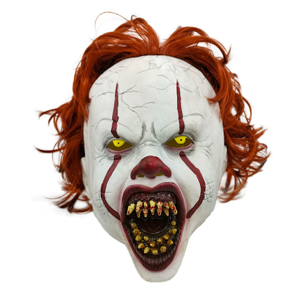 Clown Back to Soul 2 Pennywise Mask LED Ljus Peruk Huvudbonad Horror