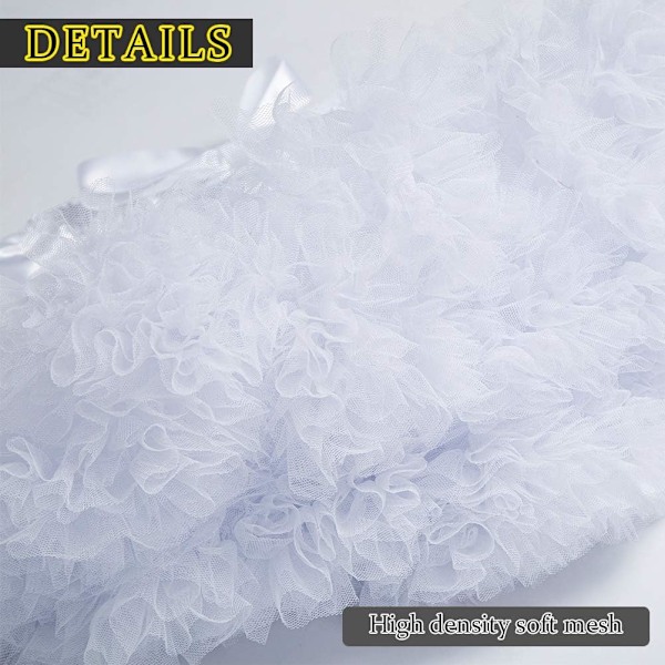 Elastisk midje i chiffon underskjørt Puffy Tutu Tyllskjørt Prinsesse ballettdans Pettiskirts Underskjørt for kvinner