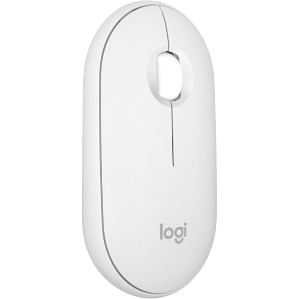 Logitech Pebble Mouse M350s, stilig trådløs Bluetooth-mus, lett, enkel å bytte, kompatibel med Windows, macOS, iPadOS, Android, ChromeOS
