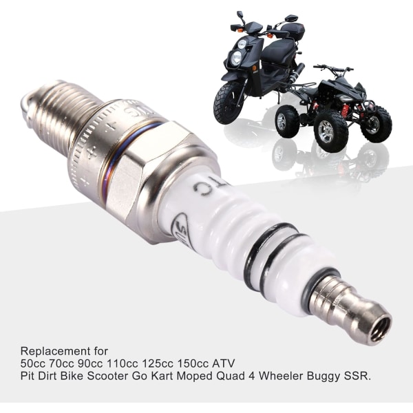 Tennplugg A7TC erstatning for ATV Motocross Go Kart Moped 50cc 70cc 90cc 110cc 125cc 150cc