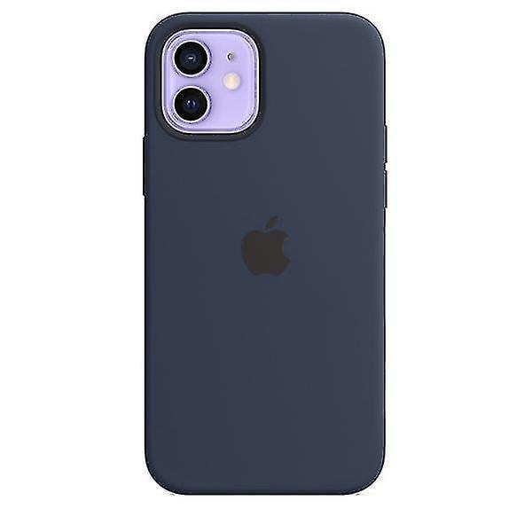 Silikonfodral med MagSafe för iPhone 12 & 12 Pro Deep navy