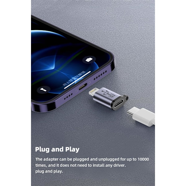 USB C till Micro USB Adapter, Typ C/Micro USB Hona till Lightning Hane Konverterare, Micro USB till USB C Förlängningskabel (8-Pack)