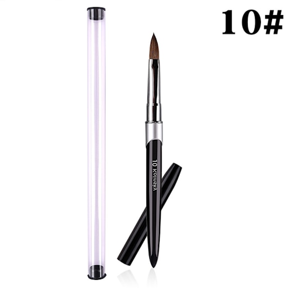 Nagel Akryl Borste Sable Akryl Borste UV Gel Carving Pen Borste Flytande Pulver DIY Nagel Ritning Nagelkonst Borstar 10 0.03