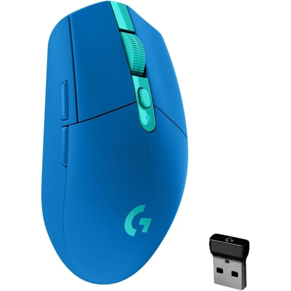 Logitech G305 LIGHTSPEED Langaton Pelihiiri, Hero 12K -anturi, 12 000 DPI, Kevyt, 6 Ohjelmoitavaa Painiketta, 250 Tunnin Akunkesto Blue