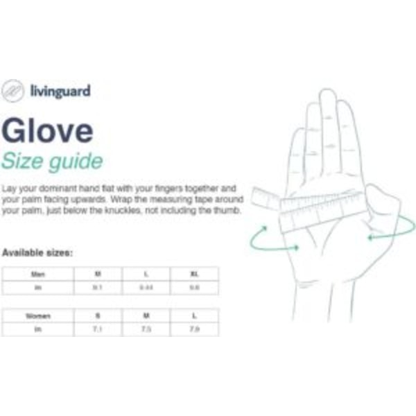 5-pack Livinguard Street Glove Dam Ljusblå Large