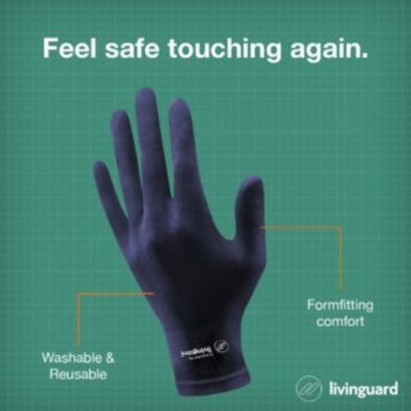 5 kpl Livinguard Street Glove Men Mörkblå Medium