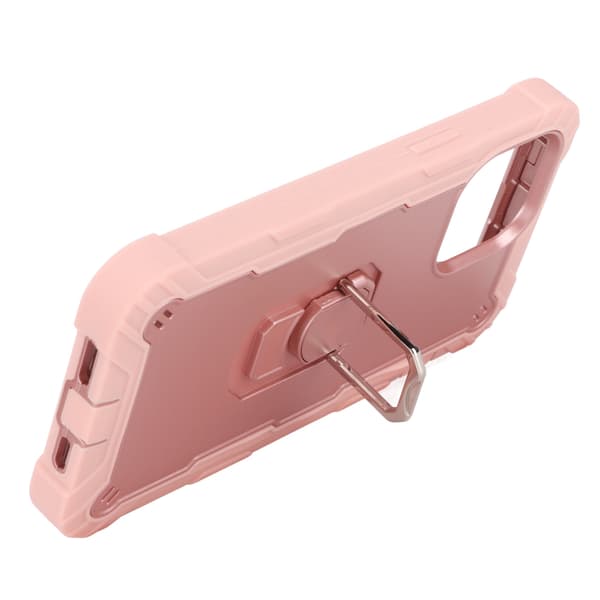 Ripebestandig Armor Stand-deksel for iPhone 13 Pro Max Rosa Gull