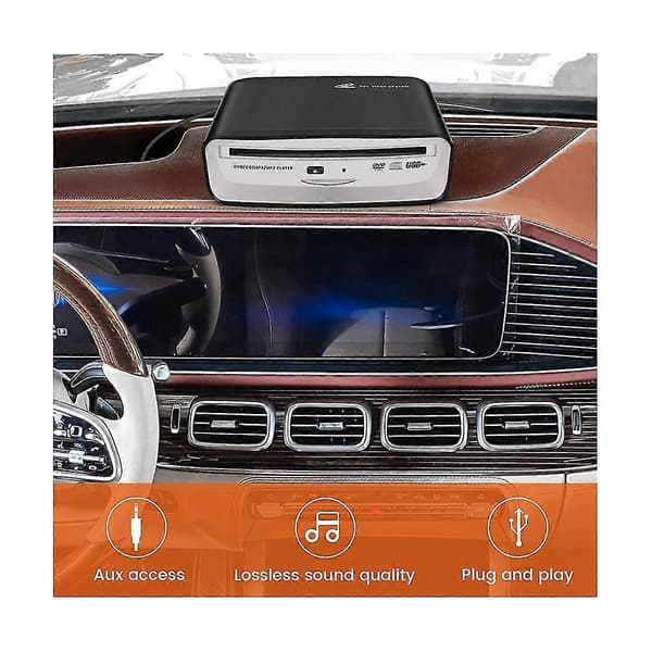 [DT]Bil DVD-spiller for Android Video Player Ekstern bilradio CD DVD-skuffspiller USB-CD