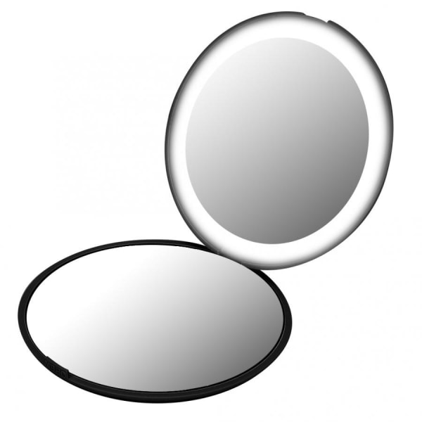 Mini Lights LED Makeup Mirror 10X Förstora Handhåll 12 LED Grön Green