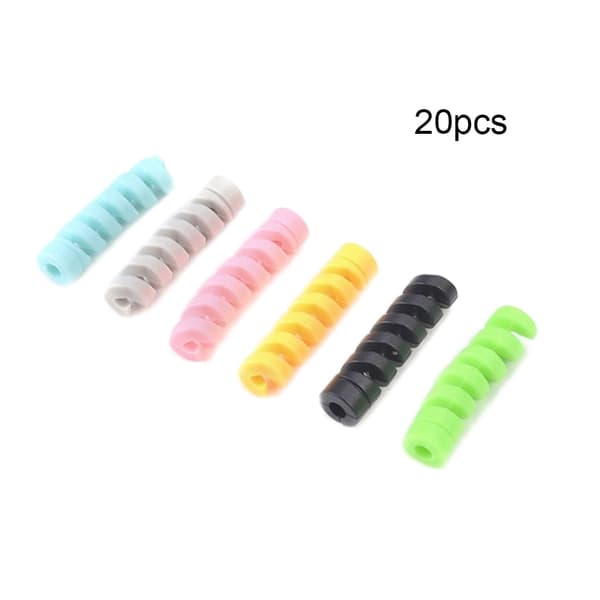 20-pack Silikon Laddningskabel Skydd för Laptop Telefon PC