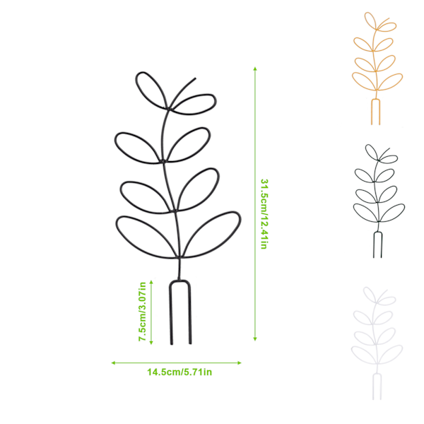Klatrestativ i smijern for planter - Hvit spiss espalier