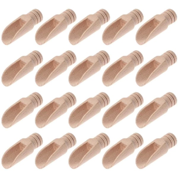 7 träskedar, mini träskedar, saltskedar, teskedar 20 pieces