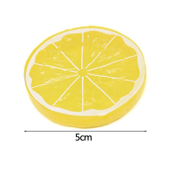 30 stk Simulering Citronskiver Simulering Frugtskiver Kunstig citronskive Falske citronskiver Til fest Køkken Bryllupsdekoration