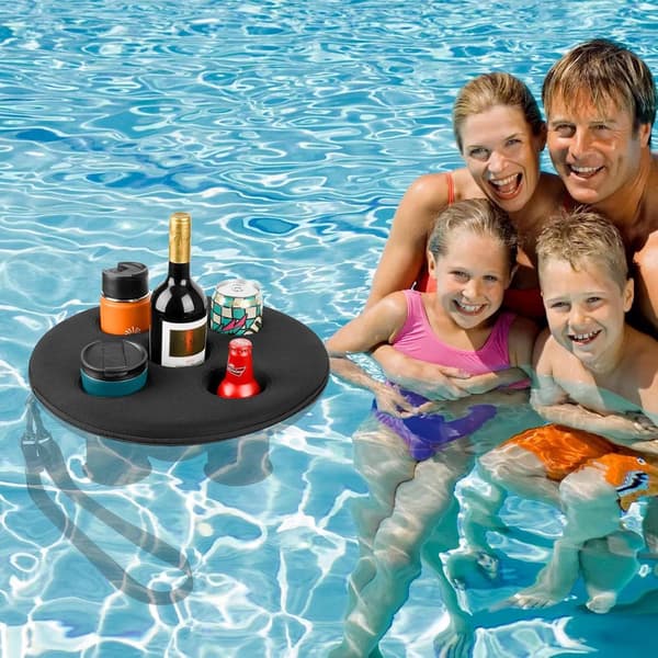 [DT]®RisingFF Flydende Pool Kopholder | 5-hullers drikkebakke til boblebad | Til pool og strand