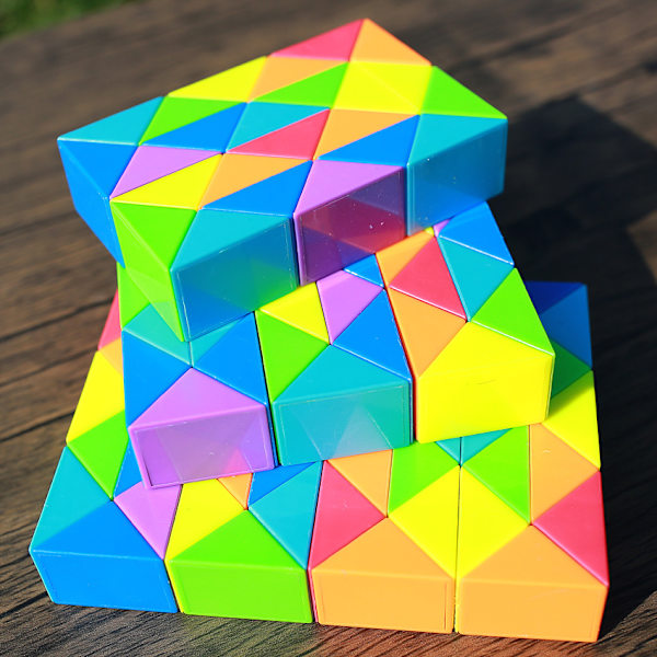 Färgglada magic linjal pedagogiska leksaker för barn 36 segments (62cm)