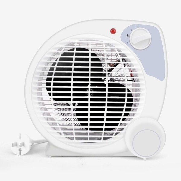 Dubbelfunktionsvärmare för snabbuppvärmning av hushållsfläkt värme och kyla FH12D White