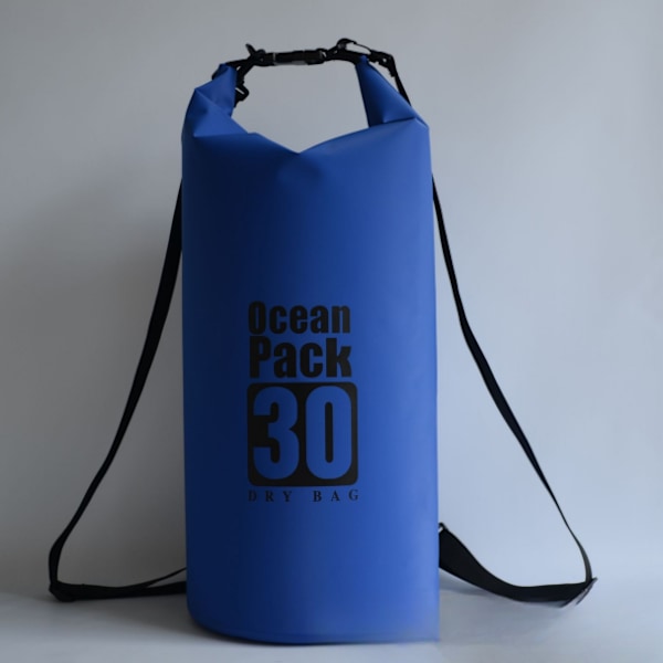 PVC ulkoilma uima vedenpitävä laukku rantakassi 30L Dark blue