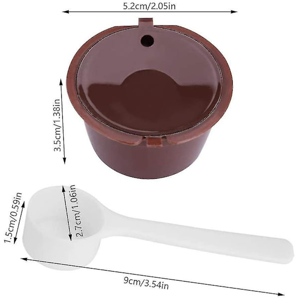 6-delat påfyllningsbart set Brown 1.5*2.7*9cm