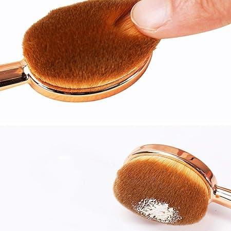 【DENGTU】2 makeupbørster foundationbørster (rosaguld)
