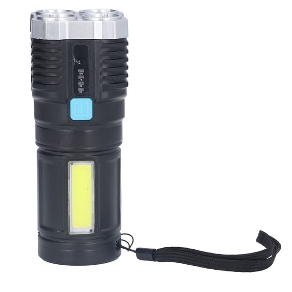 Quad Core Lysstærk LED Lommelygte USB Genopladelig Udendørs Multifunktionel Spotlight Batteriindikator