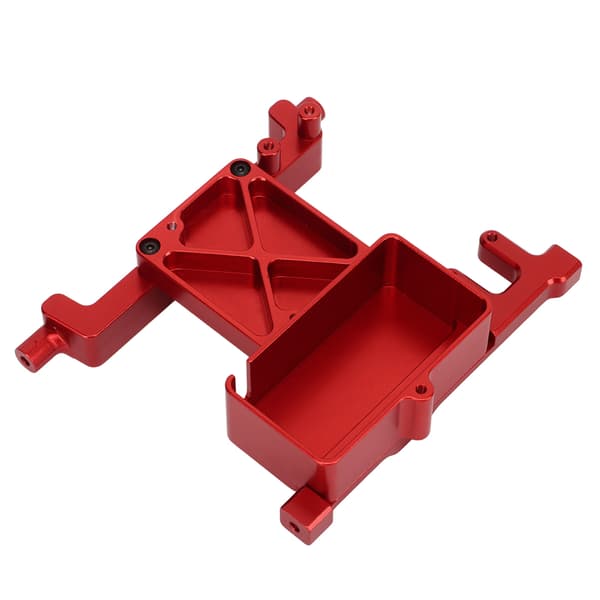 RC Fast Servo Mount Bracket Erstatning for SCX6 1/6 Aluminium Legering Servo Fast Bracket Rød