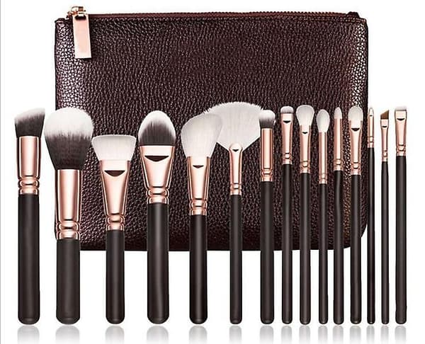 Makeupbørster 15 stk. Makeupbørstesæt
