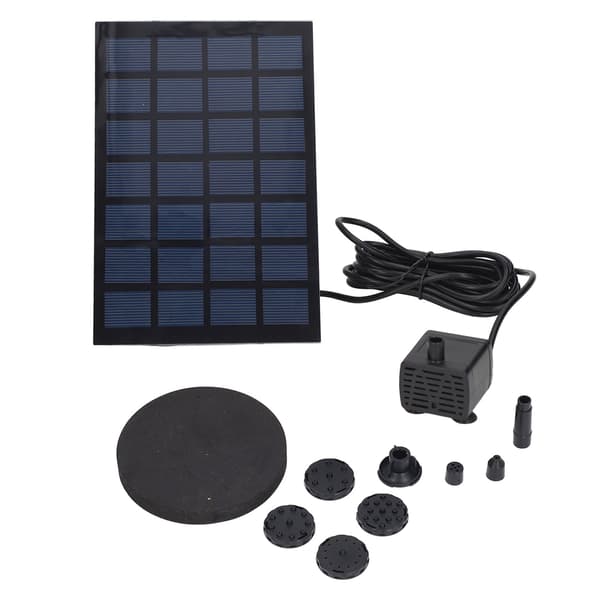 [DT]Solar Springvandspumpe Direkte Drev 6 Dyser Lavt Strømforbrug Solcelle Flydende Springvand til Have 7V