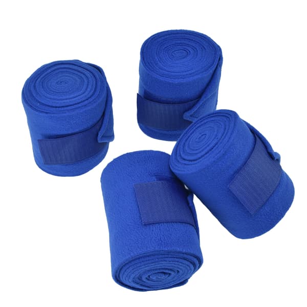 4 stk. Hesteben Wrap Hoop Loop Fastgørelse Beskyttelse Blødt Polyester Sæt Kit til Hund Ko Kat Blå