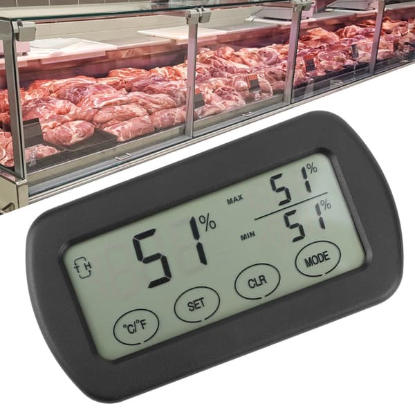 LCD Touch Hygrothermograph Elektronisk Innendørs Termometer Hygrometer Detektor