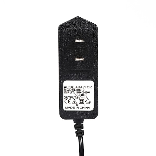 6V 1A AC til DC Strømadapter US Stik 5.5mm Udgang