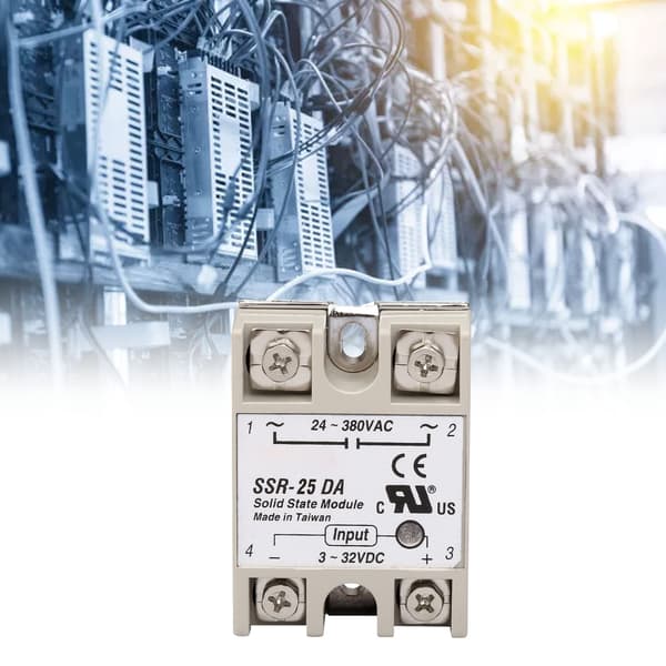 Enfas Solid State-relä Lågt Brus Inget Gnistrelämodul SSR 25DA Effektkontroll
