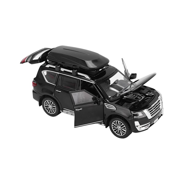 1/32 SUV Bilmodel Legering Diecast Træk Tilbage Legetøjsbiler med Lyd og Lys til Drenge og Piger Sort