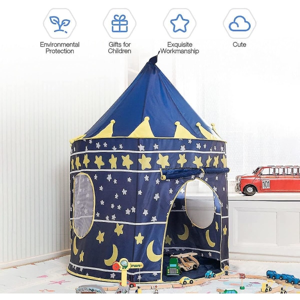 Barn slottstält Bärbart pop up lektält