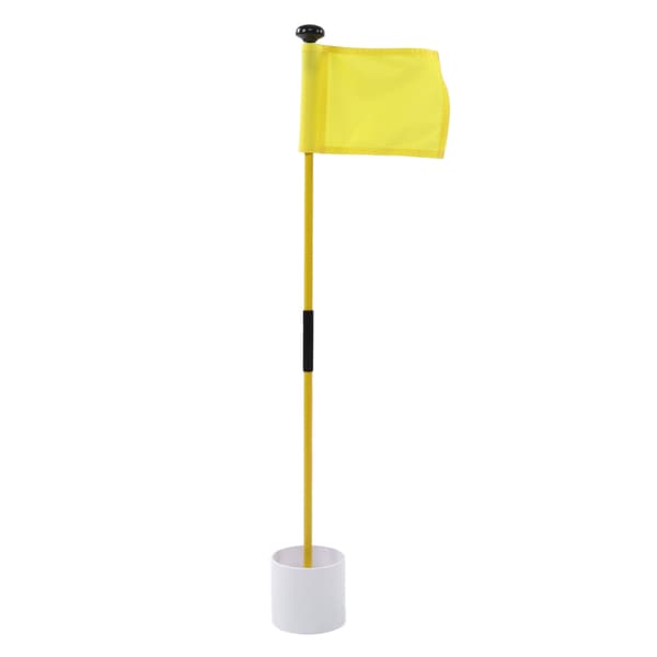 Avtakbar 2-delt Golf Putting Green Flaggstang Gul