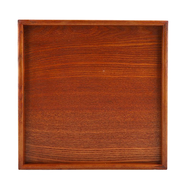 Kvadratisk Serveringsbrett i Massivt Tre for Te, Kaffe, Sushi og Snacks - Ideelt for Kafeer og Restauranter (30x30cm)