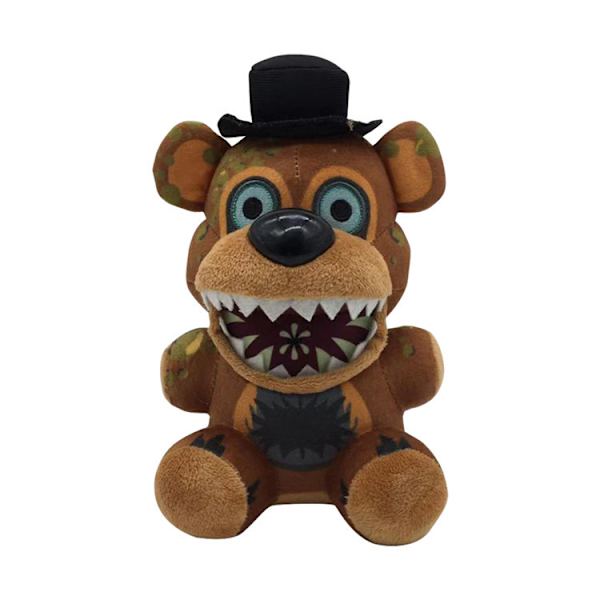 Midnight Security Breach Plyschleksak tecknad docka Brown bear 18 cm A