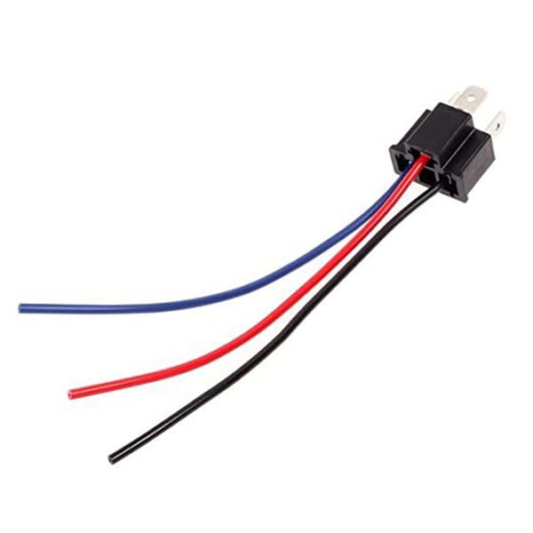 2 st H4 Hanututgångs-kontaktuttag med kabelhärva Tunga adapter