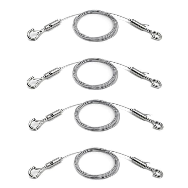 Justerbar bildhängande tråd kraftig stöder 50 lbs hängande hårdvara, 2M x 1,5 mm rostfritt stål silver