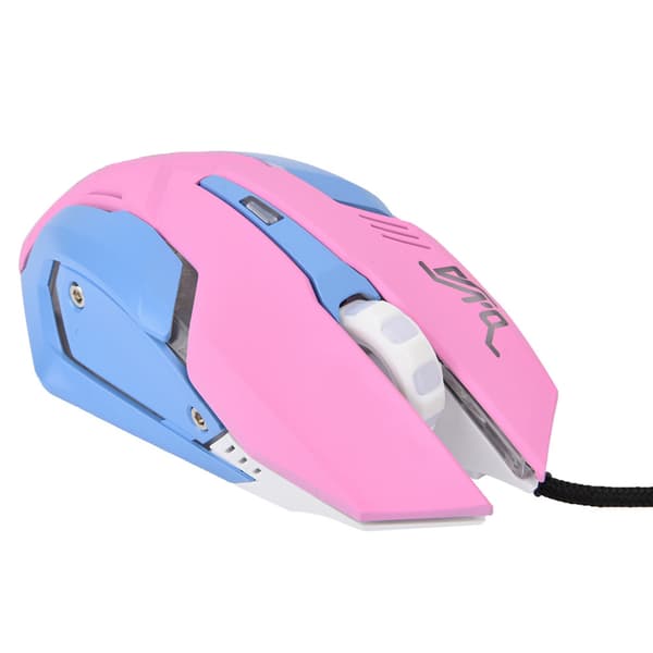 Bekväm rosa gamingmus hög känslighet 3200 DPI