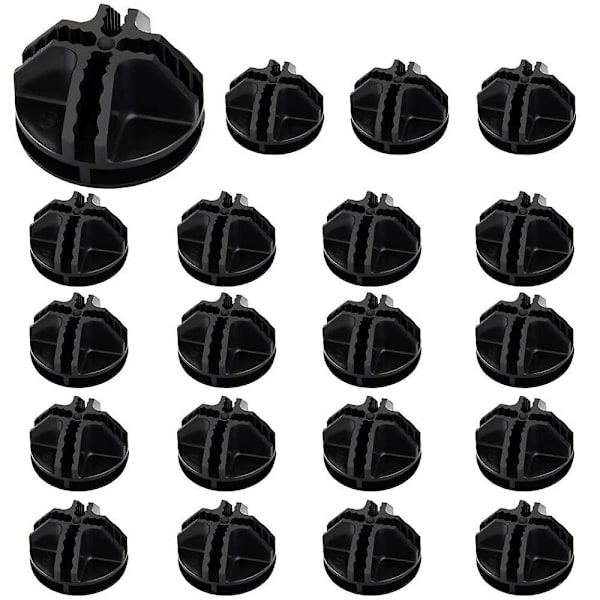 20st Wire Cube Plast Connectors Black Interlocking