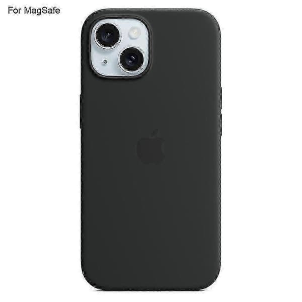 【DENGTU】For iPhone 15 Case Compatible with MagSafe Liquid Silicone Back Cover [Induction Popover] - Mi Black