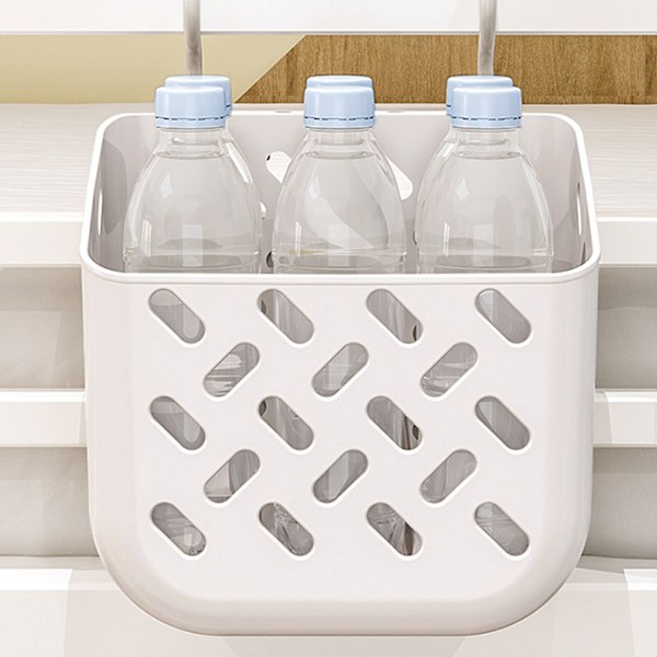 Stor Hengende Oppbevaringskurv i Plast - Plassbesparende Organizer for Hjem og Bad