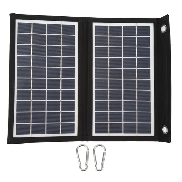 10W Sammenleggbart solcellepanel, bærbar lader for camping, telefon og nettbrett