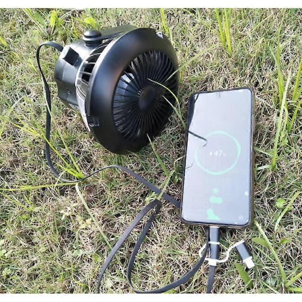 Solarventilatorlampe Campingudstyr Campinglamper USB Genopladelige Bærbare Teltlamper
