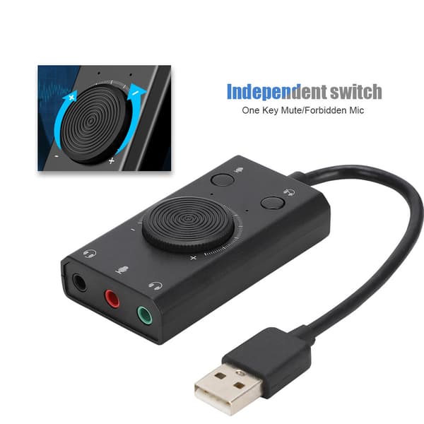 ORICO SC2 USB Multifunktionellt Ljudkort för Stationär Dator Laptop