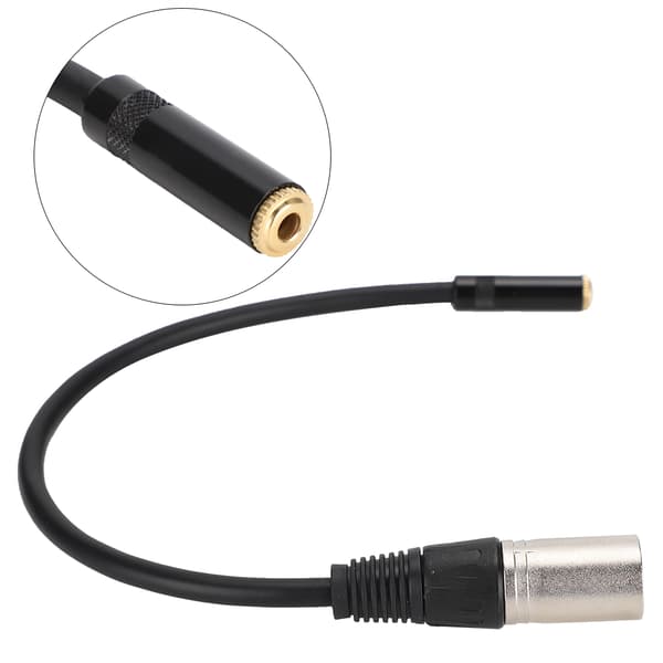 3,5 mm hun til XLR han zinklegering lydadapterkabel patchledning