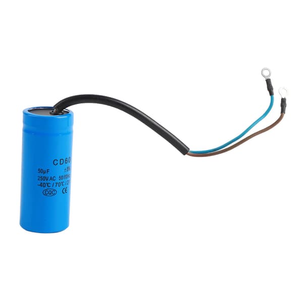 50uF 250V AC CD60 Startkondensator med ledning til motor og luftkompressor