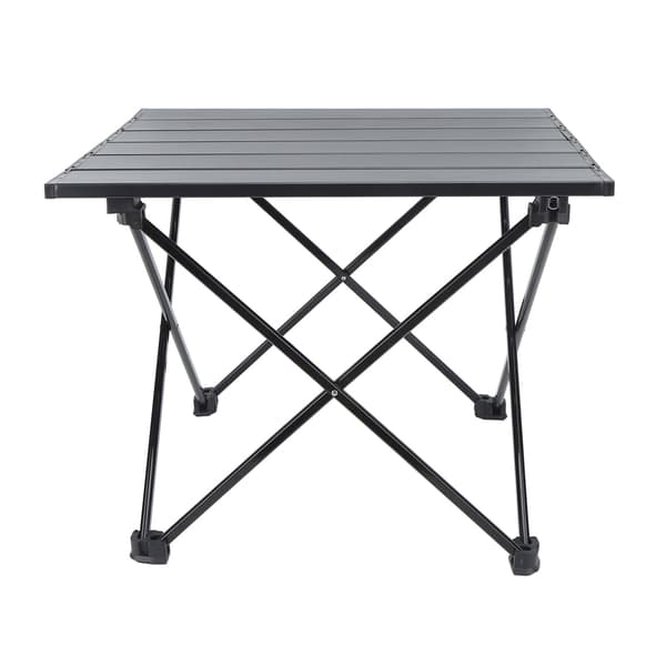 Sammenleggbart campingbord i aluminium med stor oppbevaringsveske